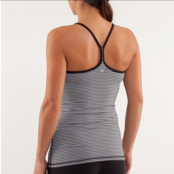 lululemon athletica Tops - Lululemon Striped Power Y Tank Top Size 4